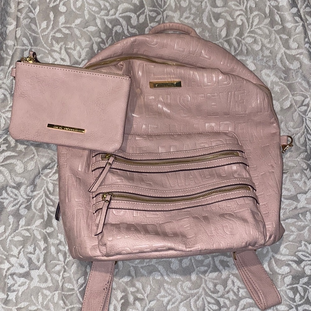 steve madden backpack and wallet